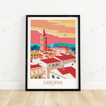 Sardinija Print | Italija Turistički Plakat | Wall art | Turistički Plakat | ilustracije | dar Ideja s umjetnički Pečat